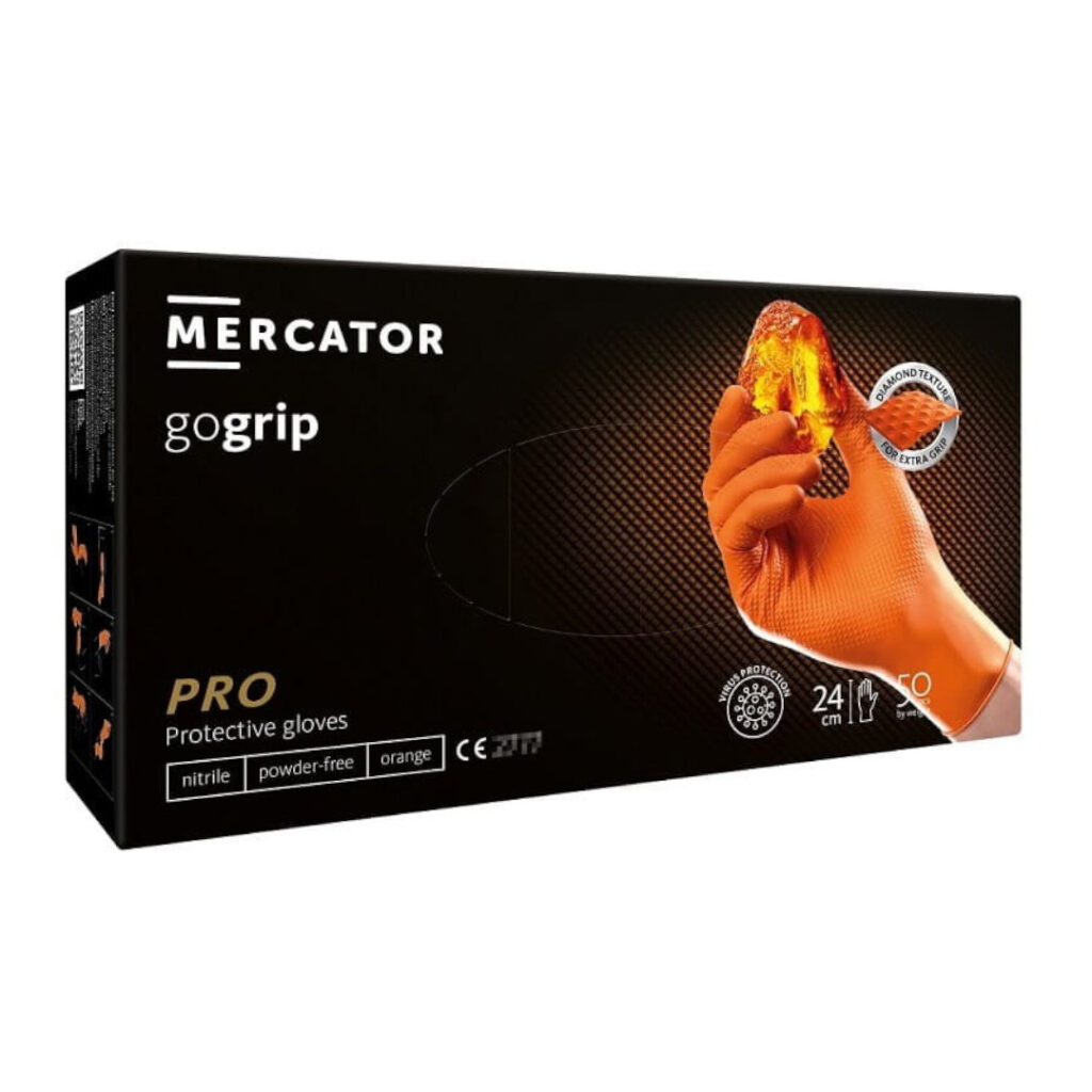 Rękawice nitrylowe Gogrip pomarańcz